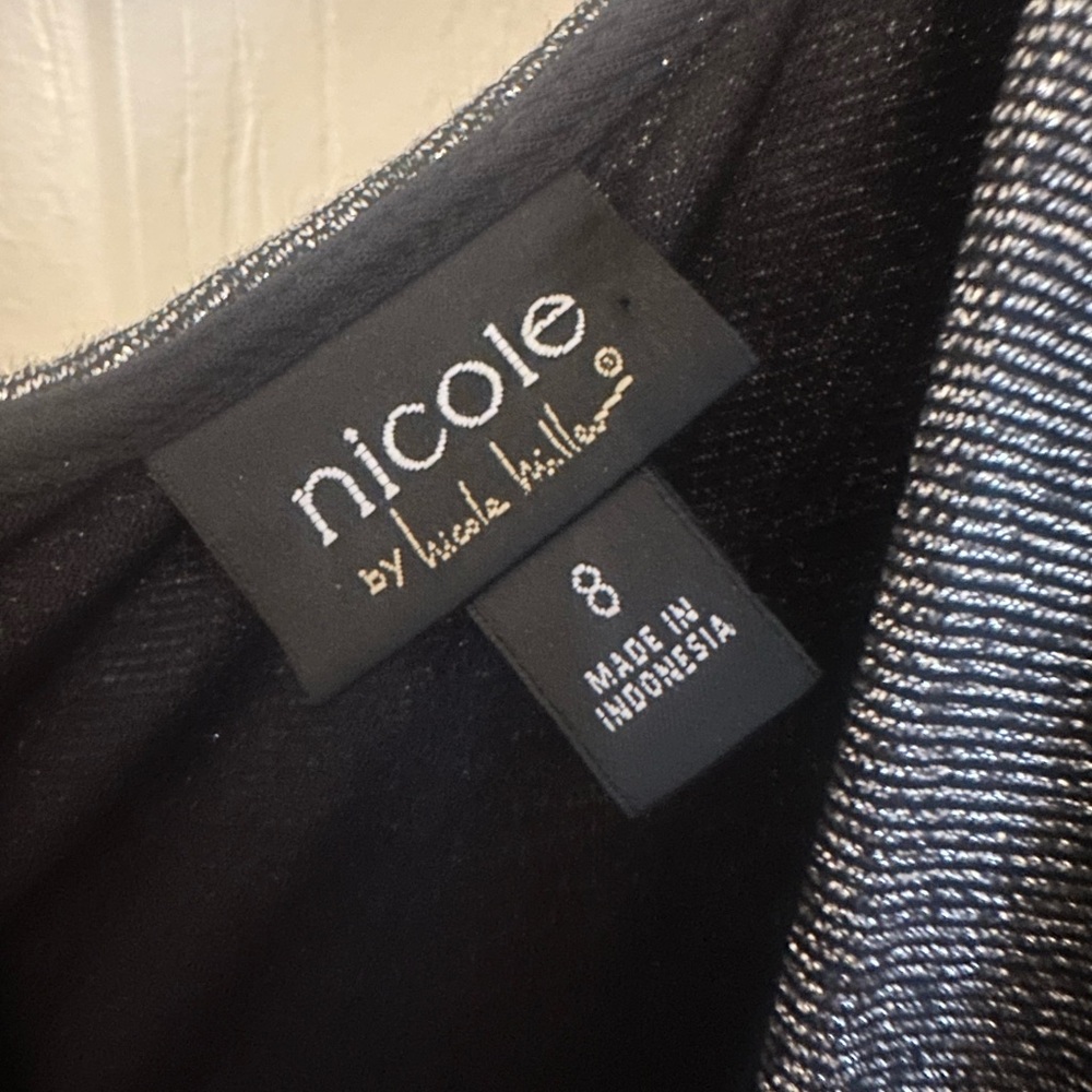 Nicole Black and Silver Mini Dress - Picture 2 of 4